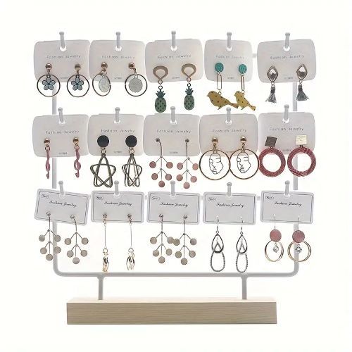 Simple Key Chain Earrings Jewelry Display Rack - 1