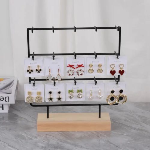 Simple Key Chain Earrings Jewelry Display Rack - 2