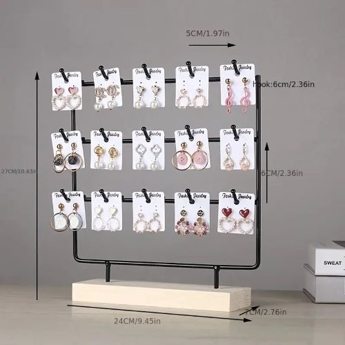 Simple Key Chain Earrings Jewelry Display Rack - 3