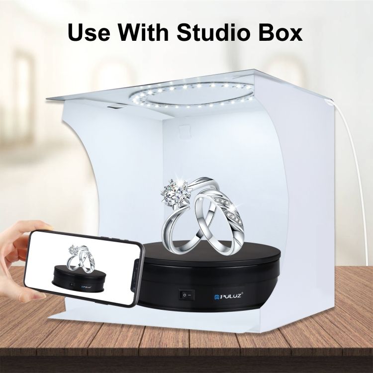 30 cm USB Electric Rotating Turntable Display Stage - 3