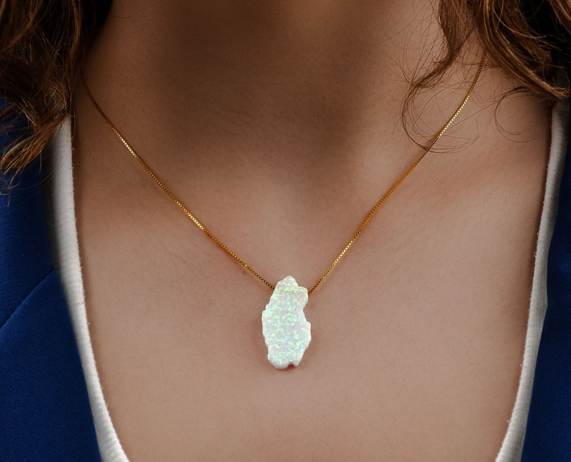 Qatar Map Opal Necklace - 1