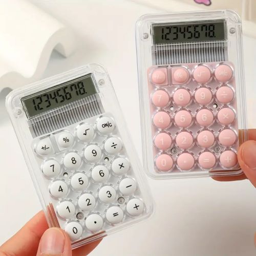 Mini Cute Calculator 6-color Pocket Calculator 8-digit - 2