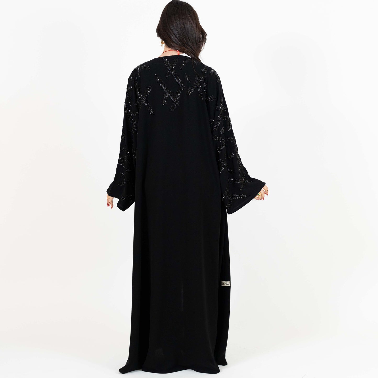 Black Abaya With Embroidered Beads