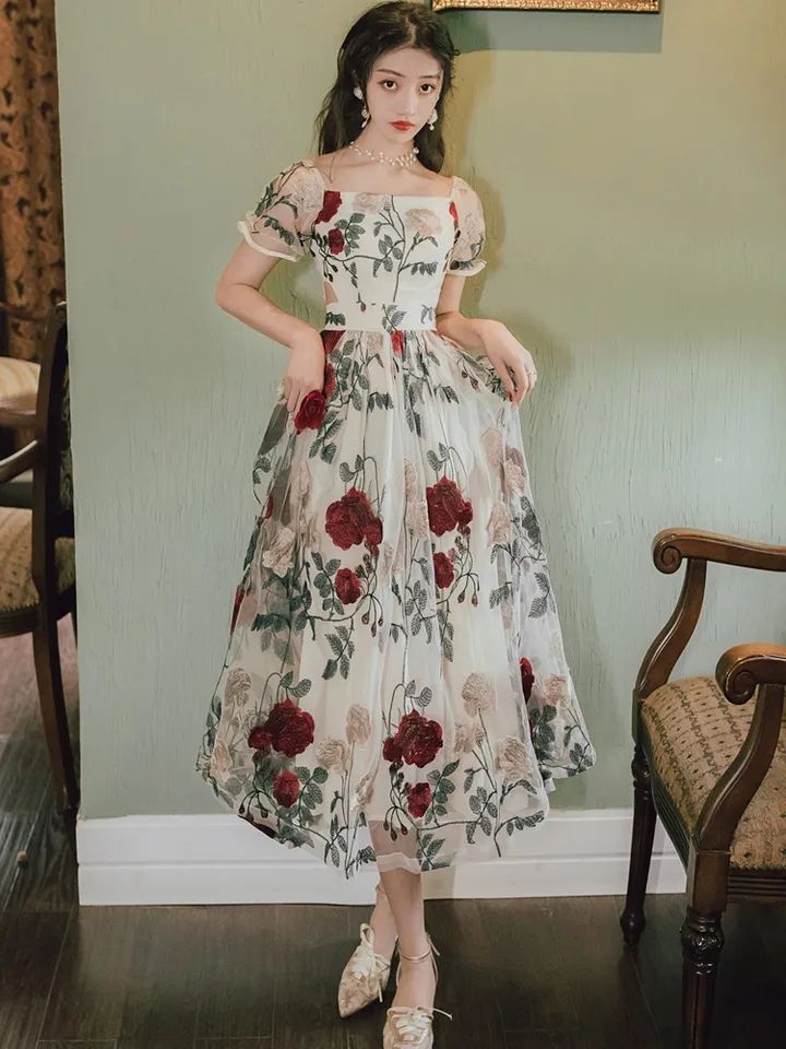 Chic and versatile midi floral dress - 3