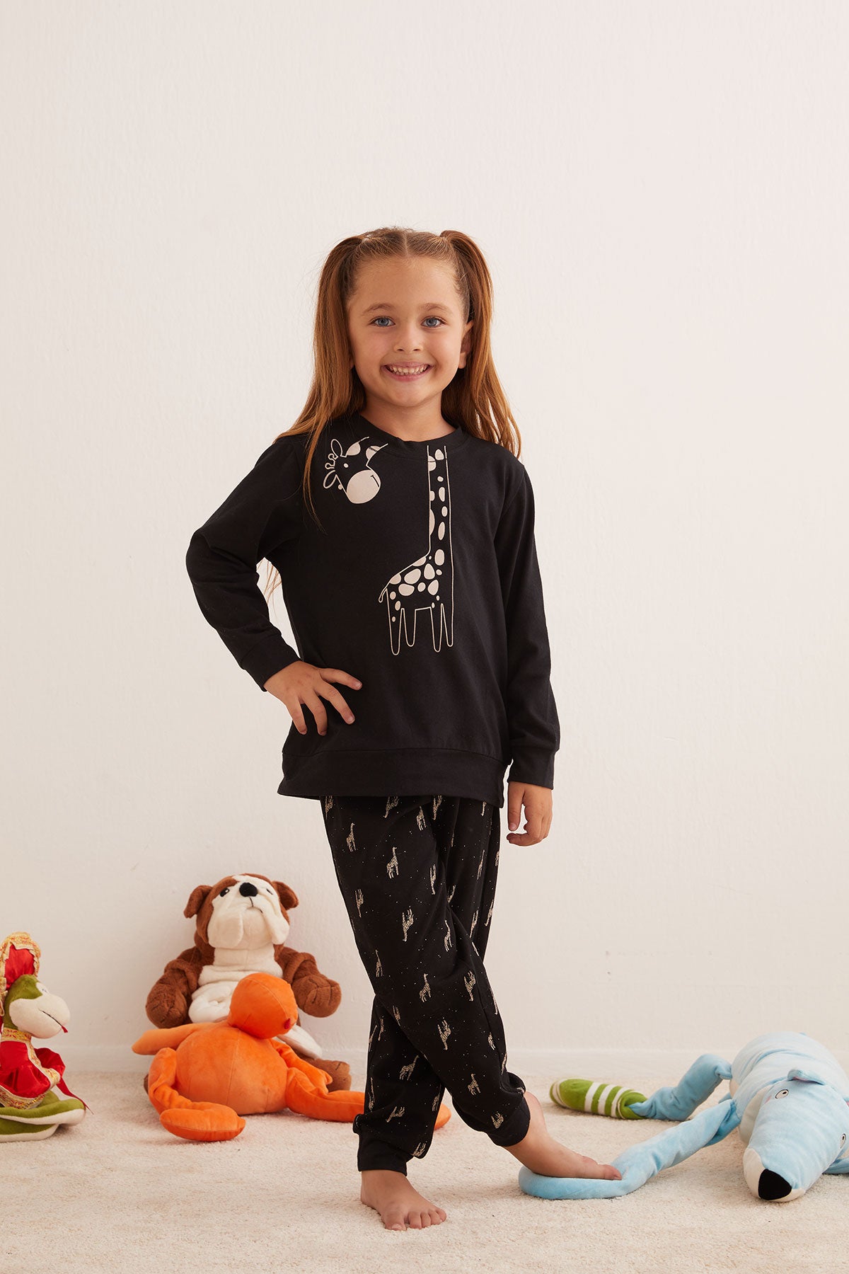 long-sleeved pajama shirt with long pants for children - 5