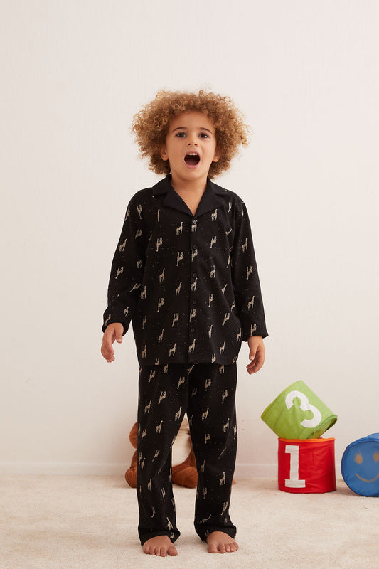 long-sleeved pajama shirt and long pants for children   - 1