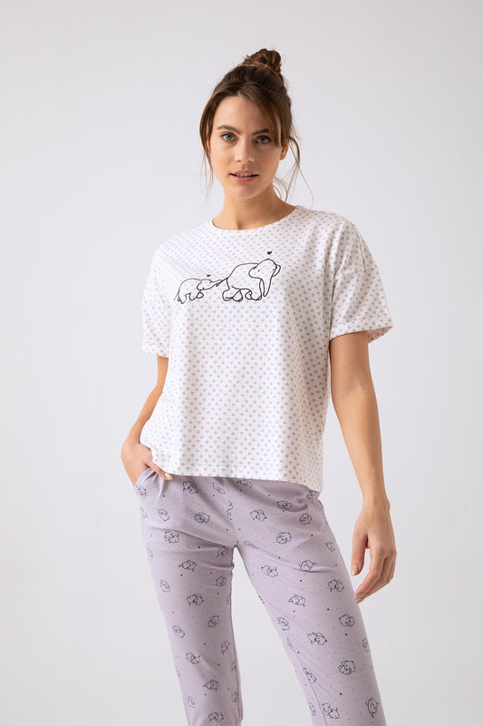  T-shirt and pants made of 100% natural cotton - 1