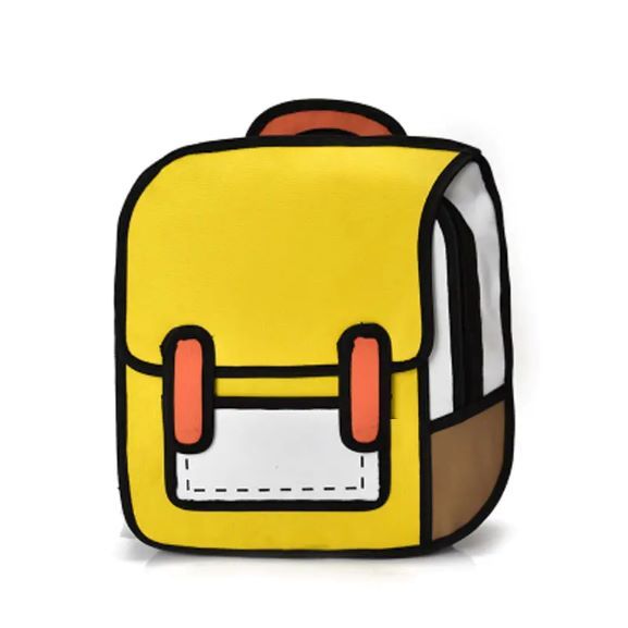 Backpack Middle School Bag 2D - 1