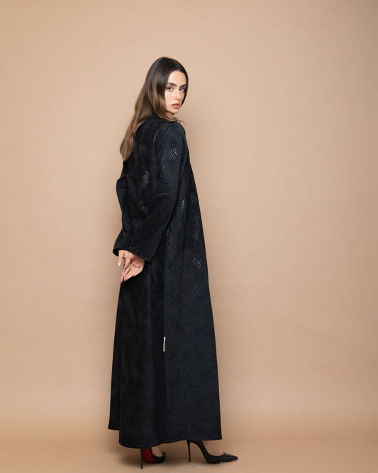 Abaya Velvet - Black - 1