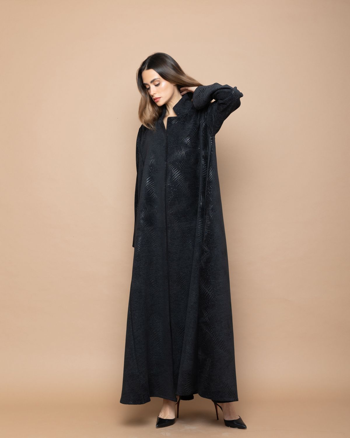 Abaya Velvet - Black - 3