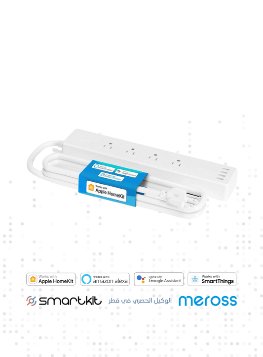 meross Smart Power Strip Compatible with Apple HomeKit, Siri, Alexa, Google Home and SmartThings, WiFi Surge Protector with 4 AC Outlets, 4 USB Ports and 6ft Extension Cord, Voice and Remote Control - 1