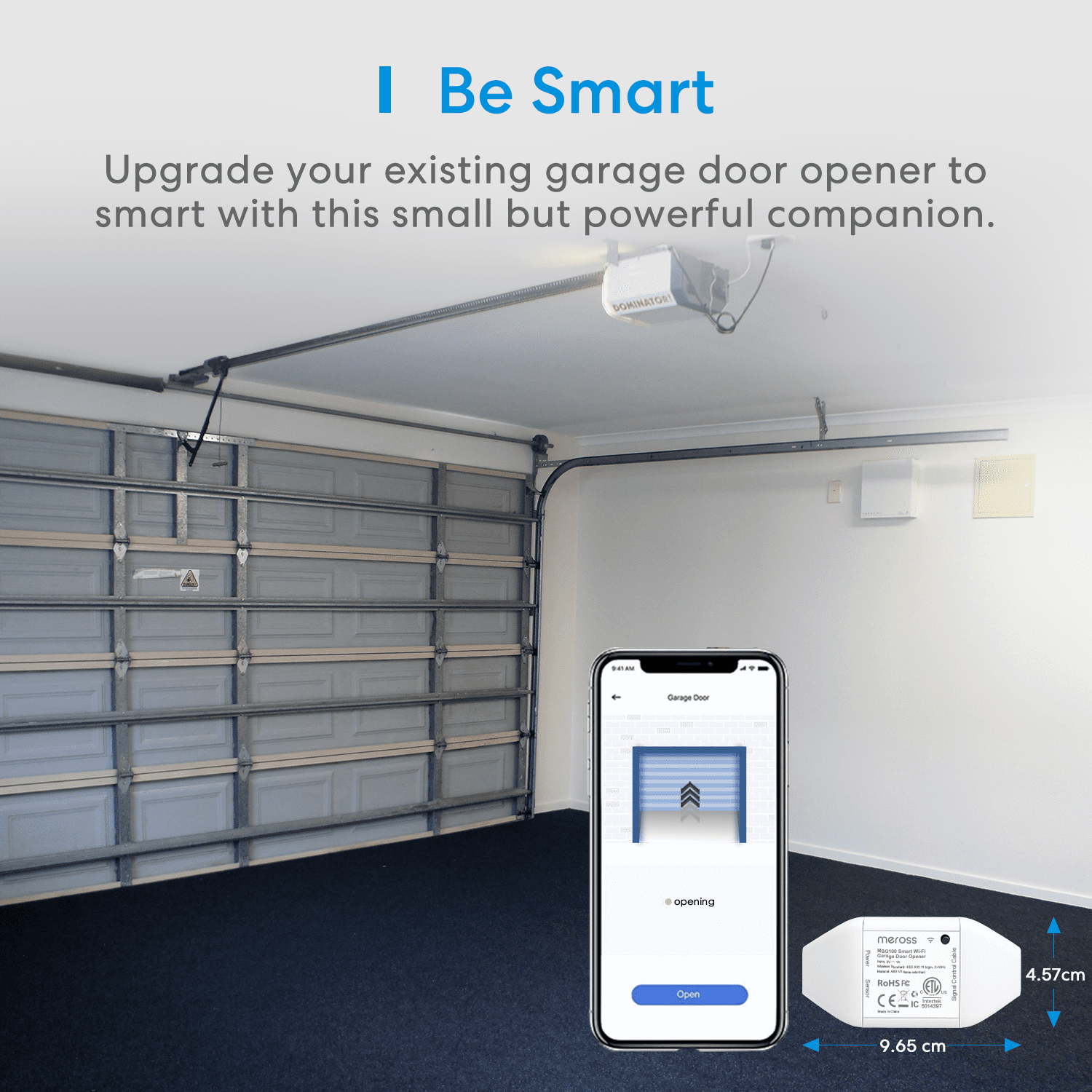 Meross Smart WiFi Garage Door Opener Remote, App Control, Works with Alexa, Google Assistant and SmartThings, No Hub Needed - 3