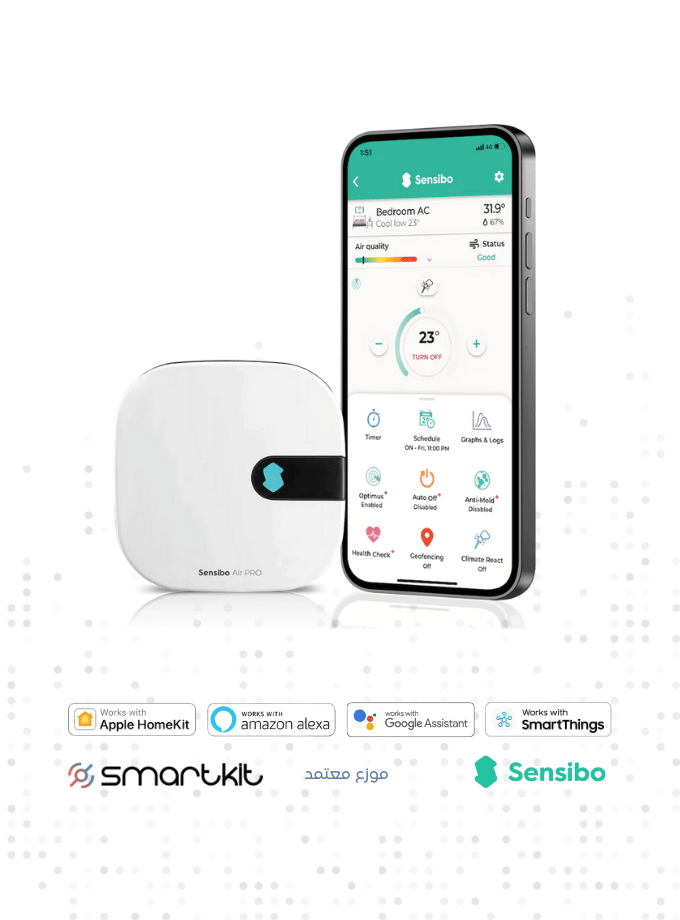 Sensibo Air PRO – Air Conditioner Smart Controller & Air Quality Sensor. Smart Thermostat for Mini Split, Window, Portable AC. Temp & Humidity Sensors. Google, Alexa, Siri & Apple HomeKit Compatible - 5