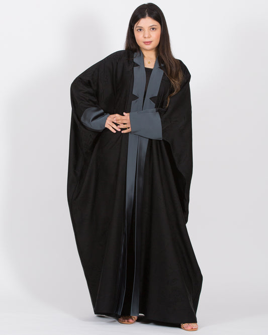 Black and gray abaya