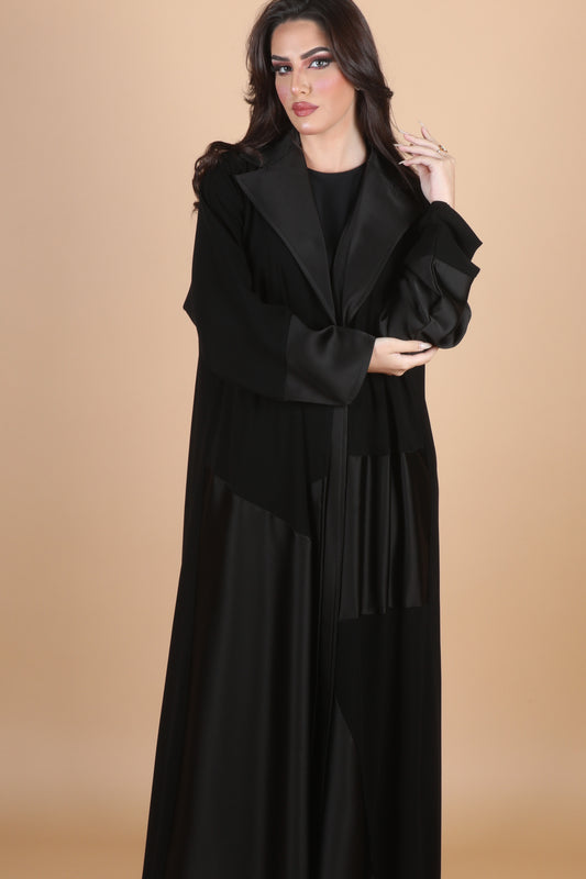 Elegant velvet black abaya
