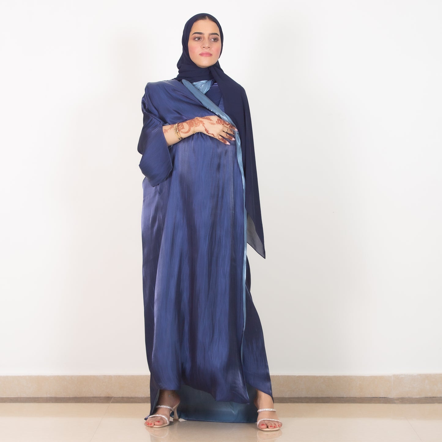 Double sided blue abaya