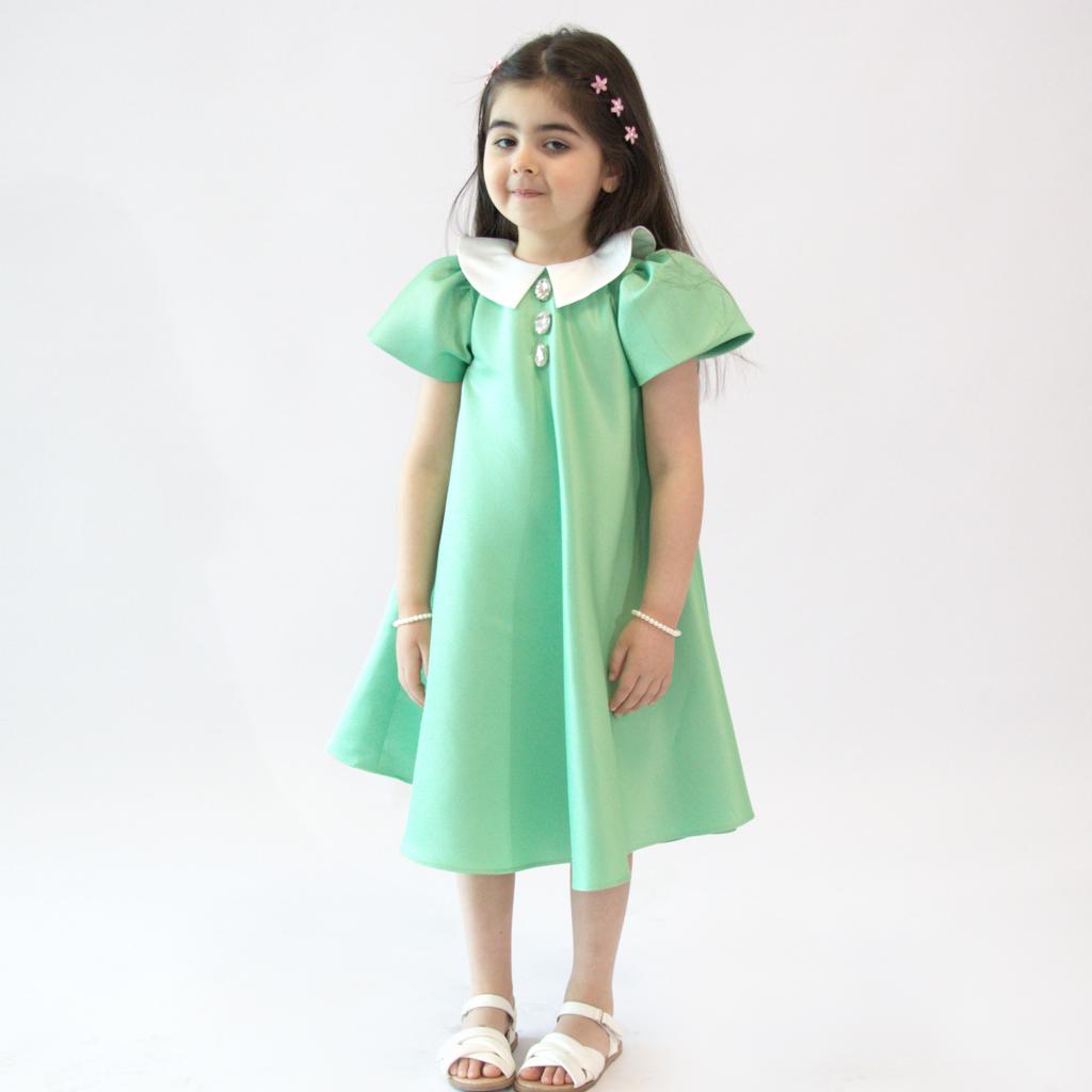 <tc>فستان أخضر زاهي للأطفال</tc>
